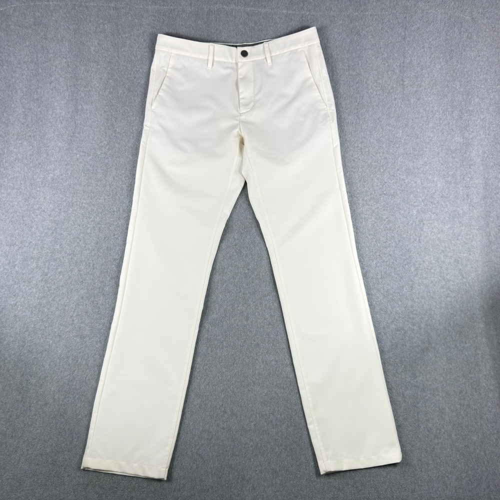 Bonobos Golf Pants Mens 34x32 White Tailored Performance Zip Pocket